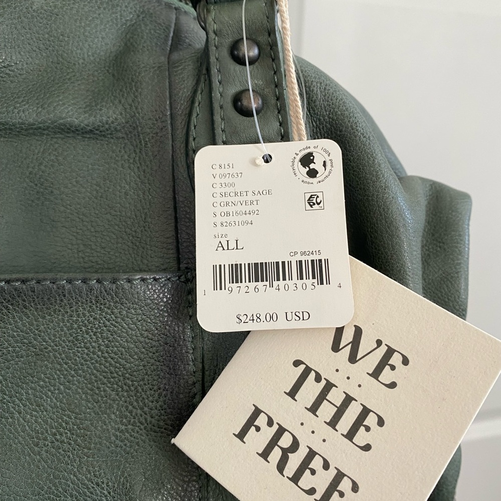 We The Free Secret Sage Green Leather Shoulder Bag - Picture 2 of 9